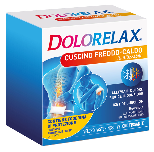 DOLORELAX ICE HOT CUSCINO RIUTILIZZABILE CON VELCRO FISSANTE 11X26 CM - Farmacia Murachelli Di Putelli dr. Giovanni
