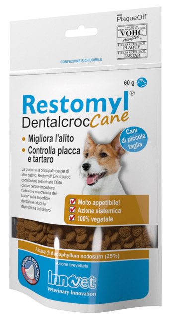 RESTOMYL DENTALCROC CANI PICCOLA TAGLIA BUSTA 60 G - Farmacia Murachelli Di Putelli dr. Giovanni