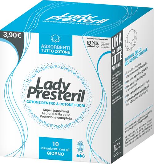 LADY PRESTERIL COTONE DENTRO & COTONE FUORI 10 ASSORBENTI CON ALI GIORNO PROMO - Farmacia Murachelli Di Putelli dr. Giovanni