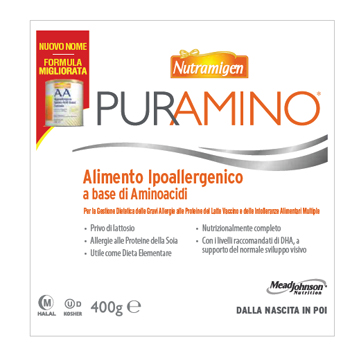 NUTRAMIGEN PURAMINO BARATTOLO 400 G - Farmacia Murachelli Di Putelli dr. Giovanni