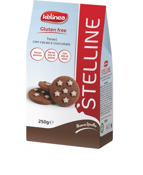 KELINEA STELLINE BISCOTTI CON CACAO E CIOCCOLATO SENZA GLUTINE 250 G - Farmacia Murachelli Di Putelli dr. Giovanni