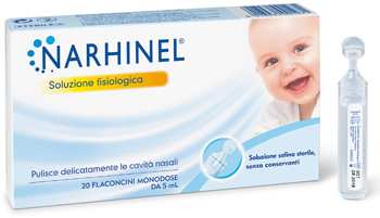 SOLUZIONE FISIOLOGICA PER ASPIRATORE NASALE NARHINEL 20 FIALE X 5 ML BIPACK - Farmacia Murachelli Di Putelli dr. Giovanni