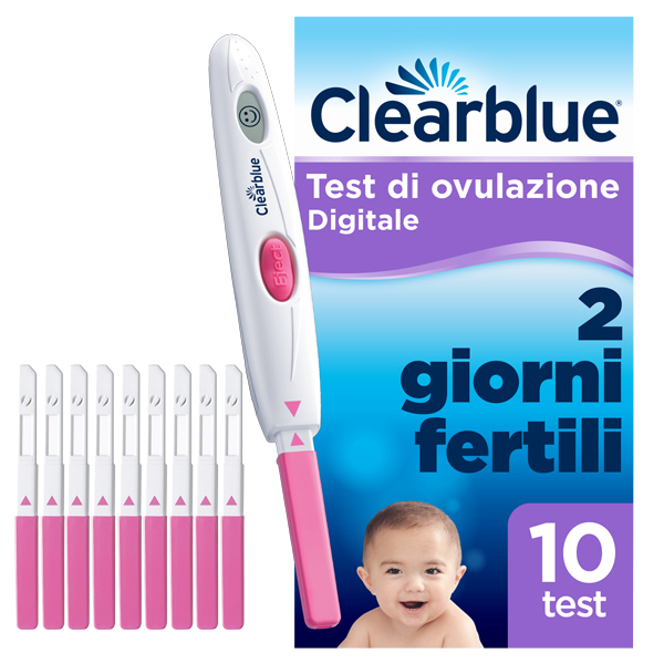 TEST DI OVULAZIONE CLEARBLUE DIGITALE 10 PEZZI - Farmacia Murachelli Di Putelli dr. Giovanni