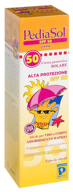 PEDIASOL SPF 50 CREMA SOLARE 100 ML - Farmacia Murachelli Di Putelli dr. Giovanni