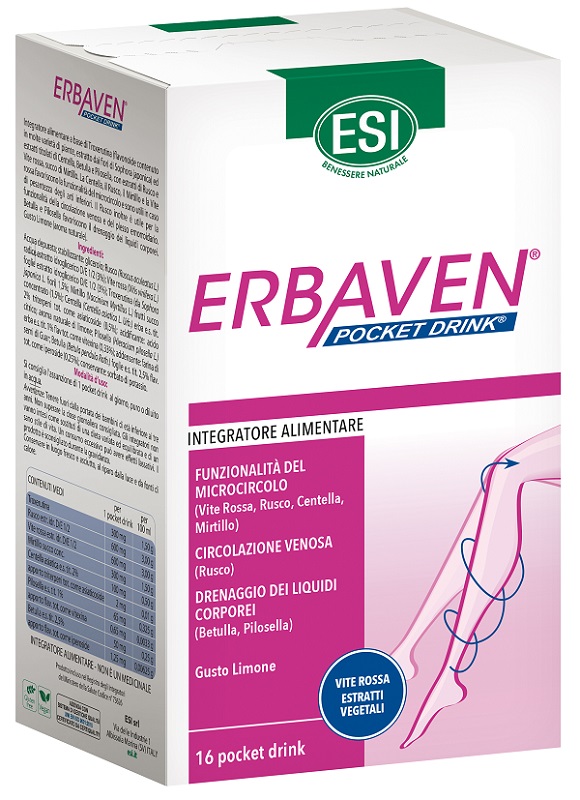 ESI ERBAVEN 16 POCKET DRINK X 20 ML GUSTO LIMONE - Farmacia Murachelli Di Putelli dr. Giovanni