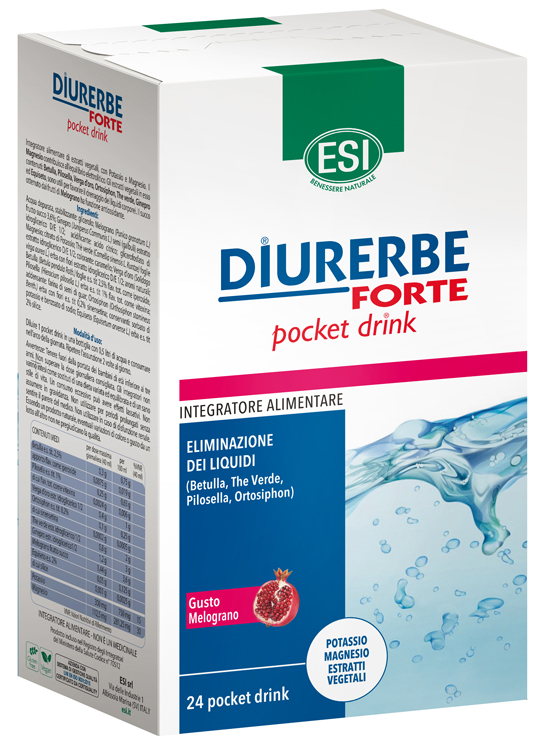 ESI DIURERBE FORTE POCKET DRINK MELOGRANO 24 X 20 ML - Farmacia Murachelli Di Putelli dr. Giovanni