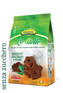 FARABELLA BISCOTTI LE STELLE ALLO YOGURT E CACAO SENZA ZUCCHERO 300 G - Farmacia Murachelli Di Putelli dr. Giovanni