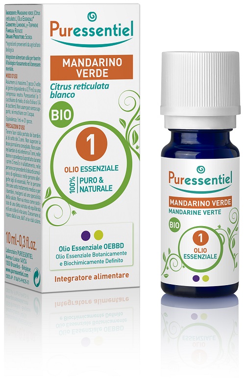 PURESSENTIEL MANDARINO VERDE OLIO ESSENZIALE BIO 10 ML - Farmacia Murachelli Di Putelli dr. Giovanni