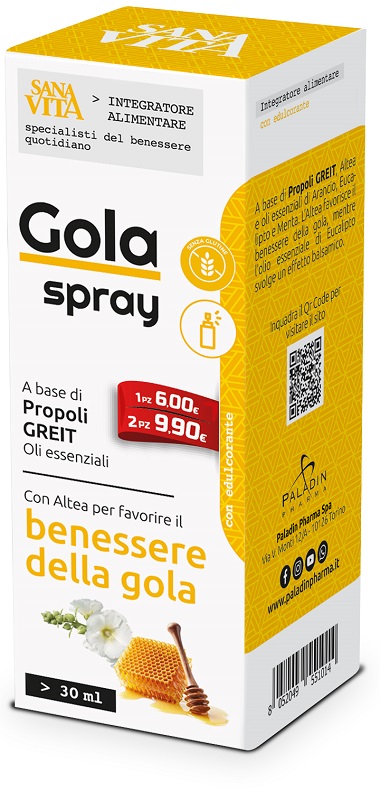 SANAVITA GOLA SPRAY 30 ML - Farmacia Murachelli Di Putelli dr. Giovanni