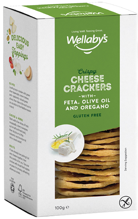 WELLABY'S CRACKERS FETA OLIVE OLIO & ORIGANO 100 G - Farmacia Murachelli Di Putelli dr. Giovanni