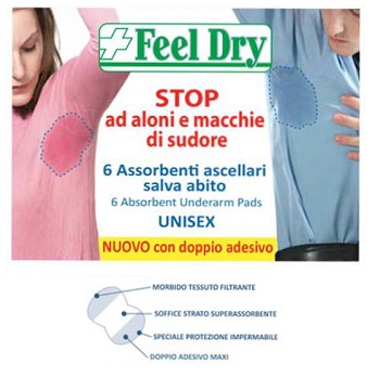 FEEL DRY ASSORBENTE ASCELLARE 6 PEZZI - Farmacia Murachelli Di Putelli dr. Giovanni