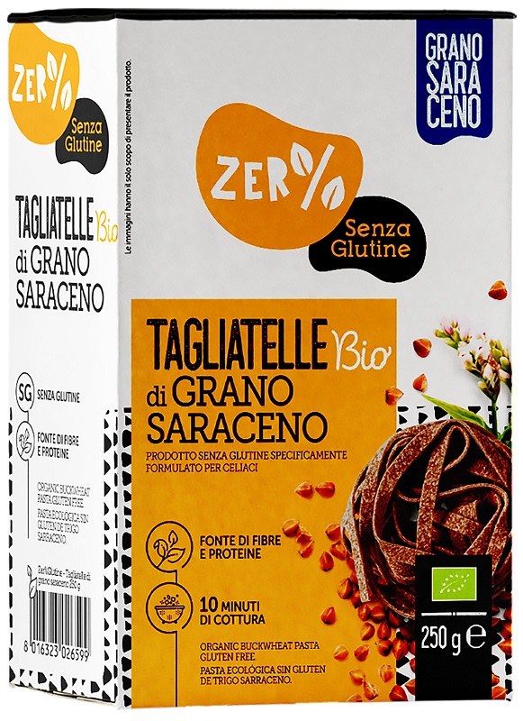 ZERO% GLUTINE TAGLIATELLE A NIDO DI GRANO SARACENO INTEGRALESENZA GLUTINE BIO 250 G - Farmacia Murachelli Di Putelli dr. Giovanni