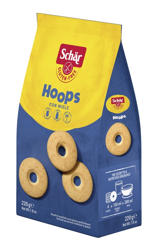 SCHAR HOOPS CON MIELE BISCOTTI DI PASTAFROLLA SENZA LATTOSIO 220 G - Farmacia Murachelli Di Putelli dr. Giovanni