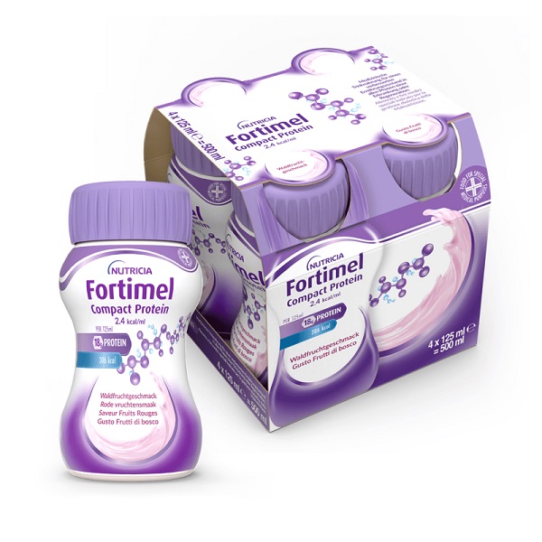 NUTRICIA FORTIMEL COMPACT PROTEIN GUSTO FRUTTI DI BOSCO 4 BOTTIGLIE DA 125 ML - Farmacia Murachelli Di Putelli dr. Giovanni