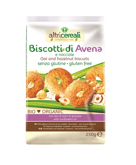 ALTRICEREALI BISCOTTI ALL'AVENA/NOCCIOLE BIO 250 G - Farmacia Murachelli Di Putelli dr. Giovanni