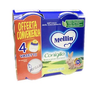 MELLIN OMOGENEIZZATO CONIGLIO 4X80 G - Farmacia Murachelli Di Putelli dr. Giovanni