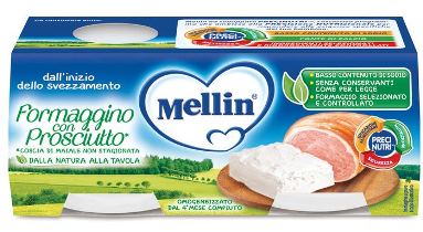 MELLIN BABY FORMAGGINO CON PROSCIUTTO 2 X 80 G - Farmacia Murachelli Di Putelli dr. Giovanni