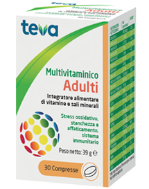 MULTIVITAMINICO ADULTI TEVA 30 COMPRESSE 30 G - Farmacia Murachelli Di Putelli dr. Giovanni