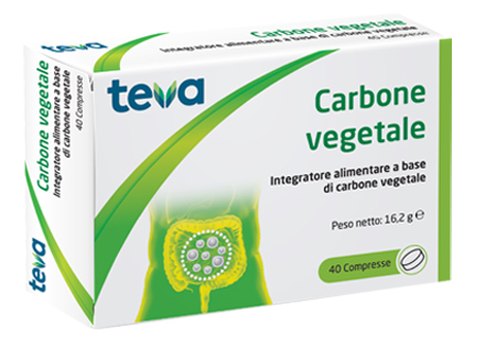 CARBONE VEGETALE TEVA 40 COMPRESSE 16,2 G - Farmacia Murachelli Di Putelli dr. Giovanni