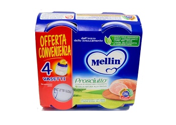 MELLIN OMOGENEIZZATO PROSCIUTTO 4 X 80G - Farmacia Murachelli Di Putelli dr. Giovanni