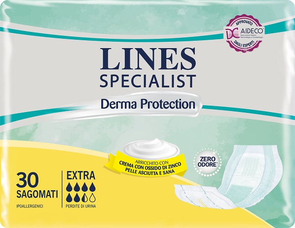 LINES SPECIALIST DERM PANNOLONE SAGOMATO EXTRA 30 PEZZI - Farmacia Murachelli Di Putelli dr. Giovanni