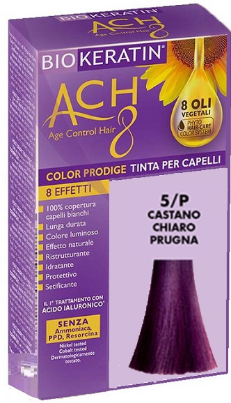 BIOKERATIN ACH8 COLOR PRODIGE 5/P CASTANO CHIARO PRUGNA - Farmacia Murachelli Di Putelli dr. Giovanni
