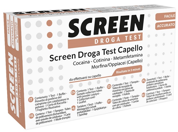 SCREEN DROGA TEST 4 SOSTANZE TRAMITE CAPELLI TEST ANTIDROGA CAPELLO - Farmacia Murachelli Di Putelli dr. Giovanni