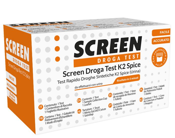 SCREEN DROGA TEST K2 SPICE/URINA TEST ANTIDROGA CON CONTENITORE URINA - Farmacia Murachelli Di Putelli dr. Giovanni