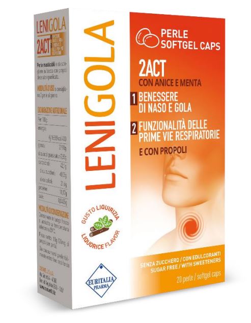 LENIGOLA 20 PERLE SOFTGEL CAPS LIQUIRIZIA - Farmacia Murachelli Di Putelli dr. Giovanni