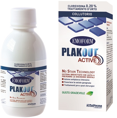 EMOFORM PLAK OUT ACTIVE CLOREXIDINA 0,20% COLLUTORIO 200 ML - Farmacia Murachelli Di Putelli dr. Giovanni