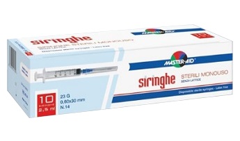 SIRINGA PER VENIPUNTURA MASTER-AID 2,5 ML 10 GAUGE 23 PEZZI - Farmacia Murachelli Di Putelli dr. Giovanni