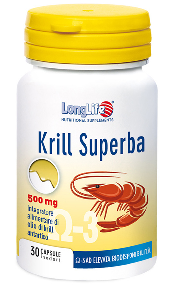 LONGLIFE KRILL SUPERBA 30 CAPSULE INODORI DA 600 MG - Farmacia Murachelli Di Putelli dr. Giovanni