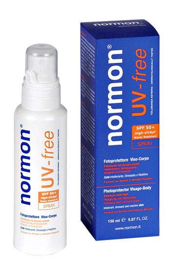 NORMON UV FREE SPRAY VISO CORPO 150 ML - Farmacia Murachelli Di Putelli dr. Giovanni