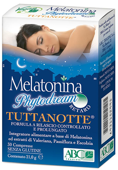 MELATONINA PHYTODREAM TUTTANOTTE RETARD 30 COMPRESSE - Farmacia Murachelli Di Putelli dr. Giovanni