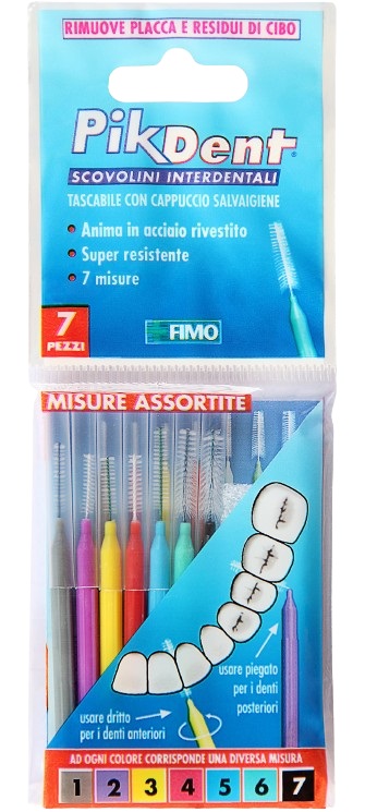PIKDENT STUZZICOLINO 1 BUSTINA CON 7 MISURE ASSORTITE - Farmacia Murachelli Di Putelli dr. Giovanni