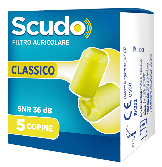 SCUDO FILTRO AURICOLARE CLASSICO SNR 36 DB 7-12MM 5 PAIA - Farmacia Murachelli Di Putelli dr. Giovanni