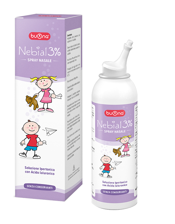 NEBIAL SOLUZIONE SALINA IPERTONICA DI SODIO CLORURO AL 3% CON ACIDO IALURONICO SPRAY NASALE 100 ML - Farmacia Murachelli Di Putelli dr. Giovanni