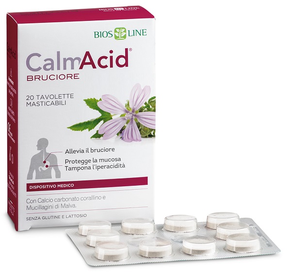 BIOSLINE CALMACID BRUCIORE 20 TAVOLETTE MASTICABILI - Farmacia Murachelli Di Putelli dr. Giovanni