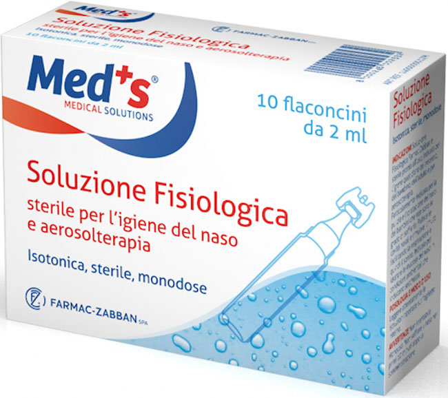 SOLUZIONE FISIOLOGICA MEDS STERILE ASTX10 FL 2ML - Farmacia Murachelli Di Putelli dr. Giovanni