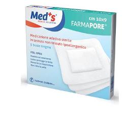 CEROTTO MEDS FARMAPORE STERILE CON TAMPONE DI GARZA CENTRALE E BORDI ADESIVI 6X9 CM 5 PEZZI - Farmacia Murachelli Di Putelli dr. Giovanni
