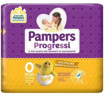 PAMPERS PROGRESSI MICRO PANNOLINI PER BAMBINI 24 PEZZI - Farmacia Murachelli Di Putelli dr. Giovanni