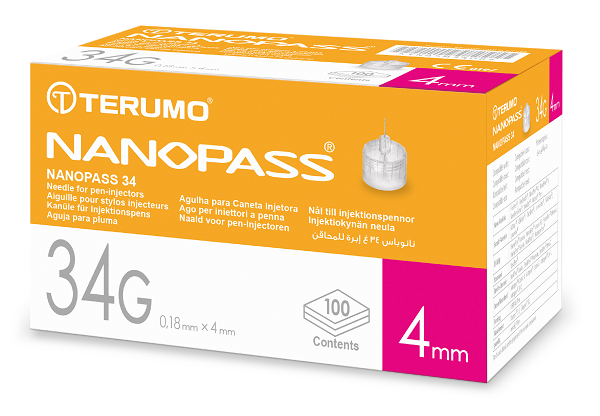 AGO PER PENNA DA INSULINA NANOPASS 34 GAUGE LUNGHEZZA 4 MM 100 PEZZI - Farmacia Murachelli Di Putelli dr. Giovanni