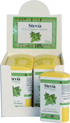 STEVIA EDULCORANTE 200 COMPRESSE DISPLAY CONTENENTE 14 DISPENSER - Farmacia Murachelli Di Putelli dr. Giovanni