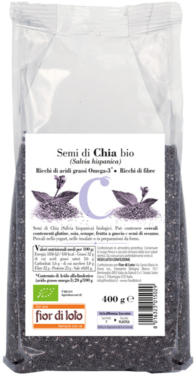 SEMI DI CHIA BIO 400 G - Farmacia Murachelli Di Putelli dr. Giovanni