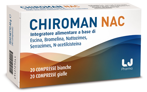CHIROMAN NAC 20 COMPRESSE BIANCHE + 20 COMPRESSE GIALLE - Farmacia Murachelli Di Putelli dr. Giovanni