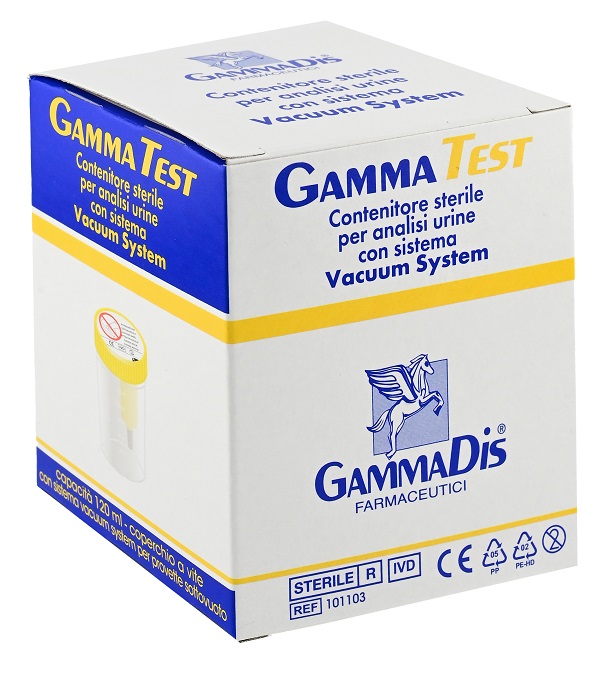 CONTENITORE STERILE PER URINA SOTTOVUOTO 120 ML GAMMADIS - Farmacia Murachelli Di Putelli dr. Giovanni