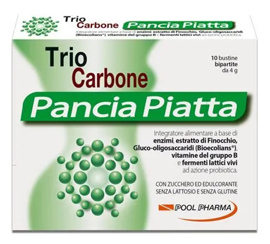 TRIOCARBONE PANCIA PIATTA 10 BUSTINE BIPARTITE 4 G - Farmacia Murachelli Di Putelli dr. Giovanni