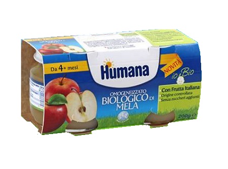 HUMANA OMOGENEIZZATO MELA BIO 2 VASETTI 100G - Farmacia Murachelli Di Putelli dr. Giovanni