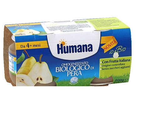 HUMANA OMOGENEIZZATO PERA BIO 2 VASETTI 100 G - Farmacia Murachelli Di Putelli dr. Giovanni