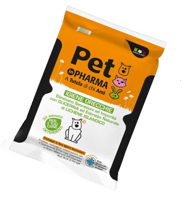 PET IN PHARMA SALVIETTINE ORECCHIE CANE 30 PEZZI - Farmacia Murachelli Di Putelli dr. Giovanni